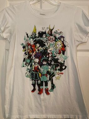 White My Hero Academia Funimation Graphic T‑Shirt
